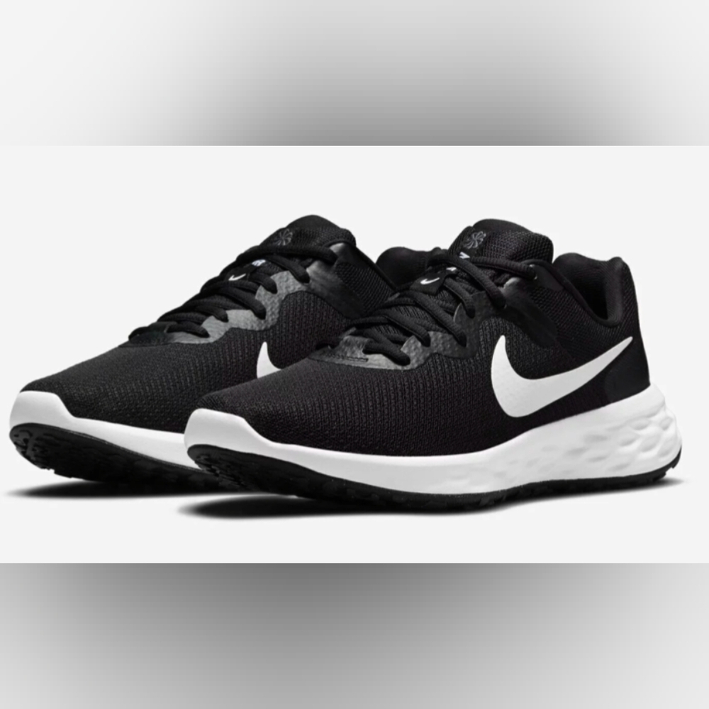 Nike Revolution 6 Next Nature Women's Black/White Running Shoes NWOT MSRP $95.99